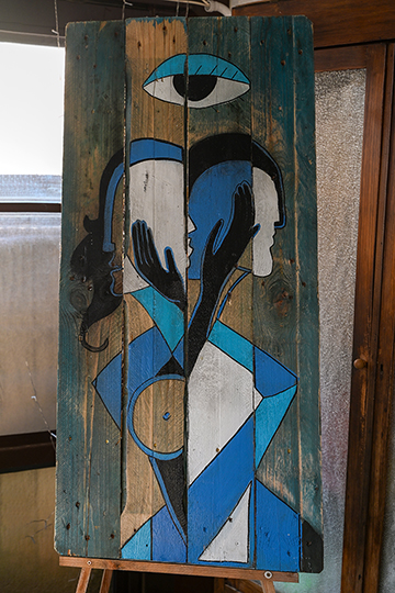 450,00 Euro<br>Amore<br>Acrilico su legno 120x56cm