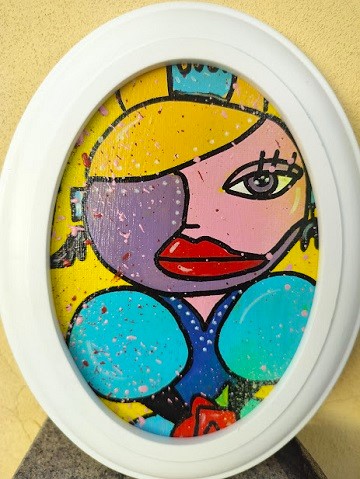 40,00 Euro<br>Cenerentola<br>acrilico<br>su<br>tela<br>12x7