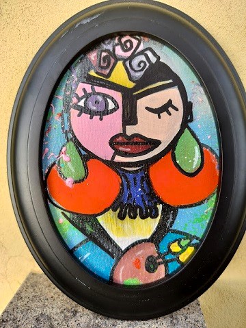 40,00 Euro<br>Frida<br>acrilico<br>su<br>tela<br>12x7