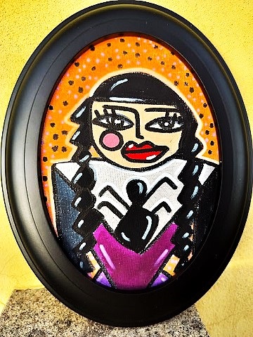 40,00 Euro<br>Mercoledi<br>acrilico<br>su<br>tela<br>12x7